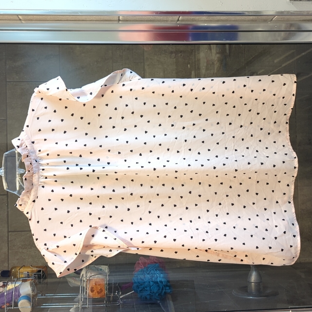 Sweet Rain Flutter Sleeve Tie Neck Top - Picture 3 of 6